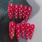 Red bottom with diamonds