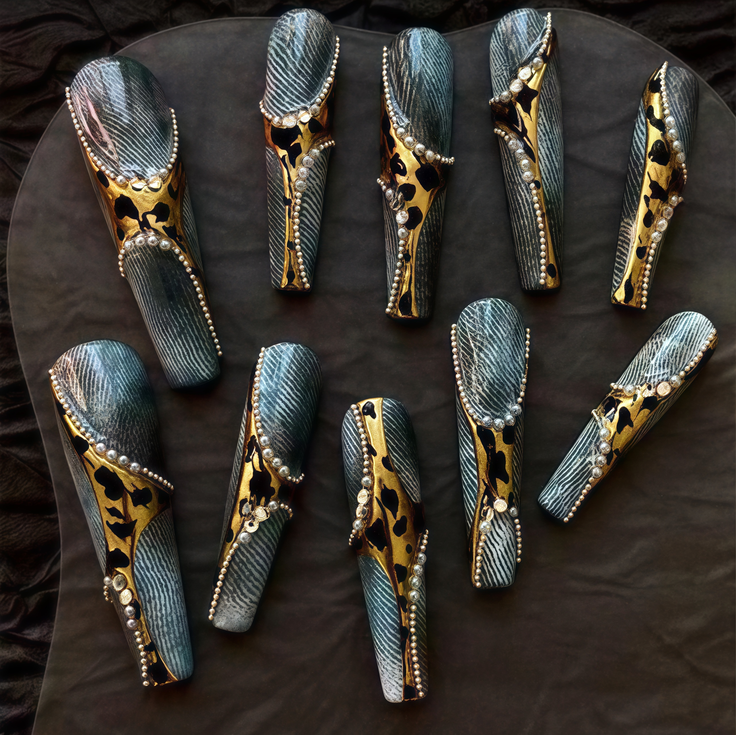 Leopard print denim Main image