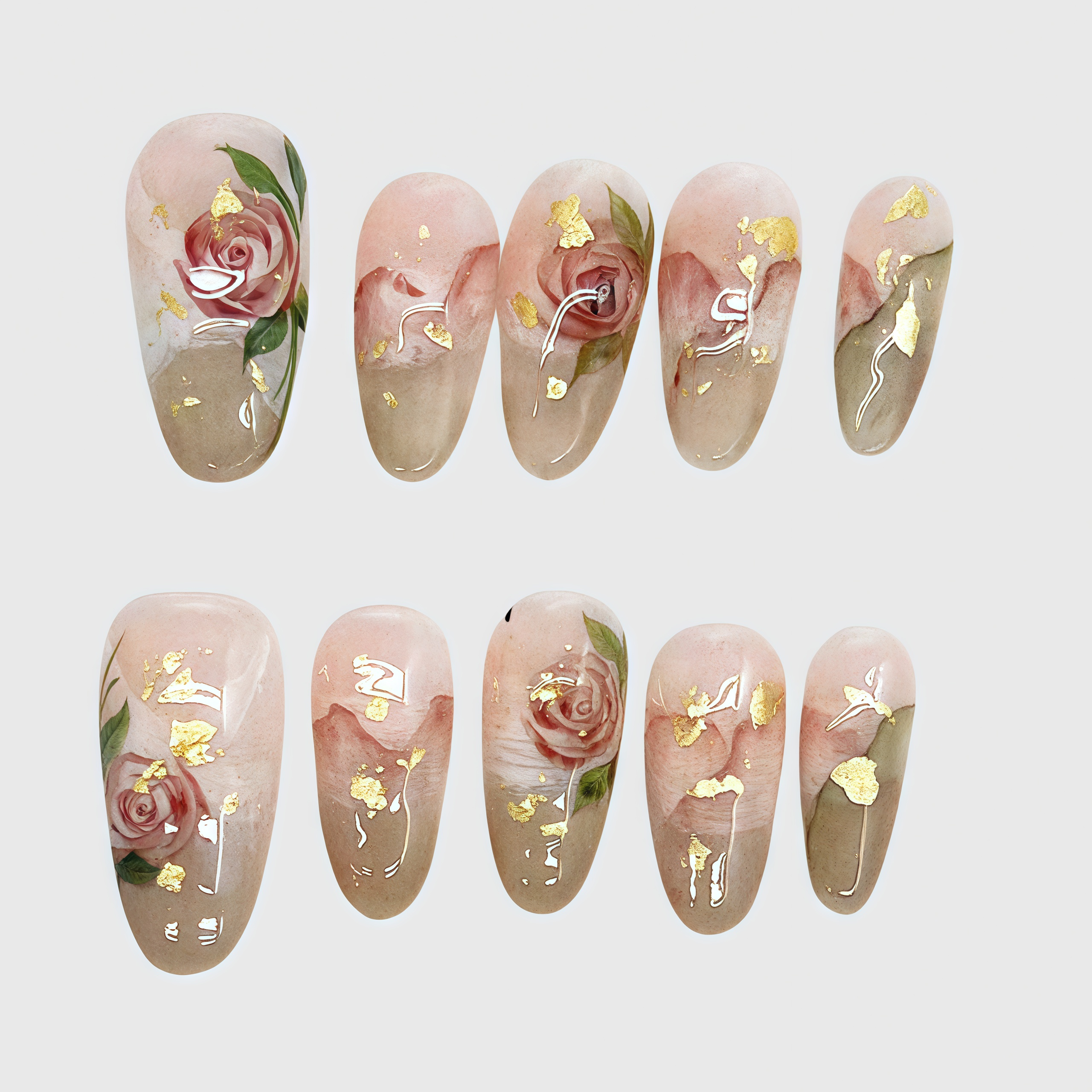 Hand drawn watercolor roses