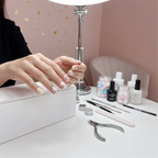 Reusable Hello Kitty Press On Nails – Square Shape with Cupcake, Star, and Heart Designs for Girls