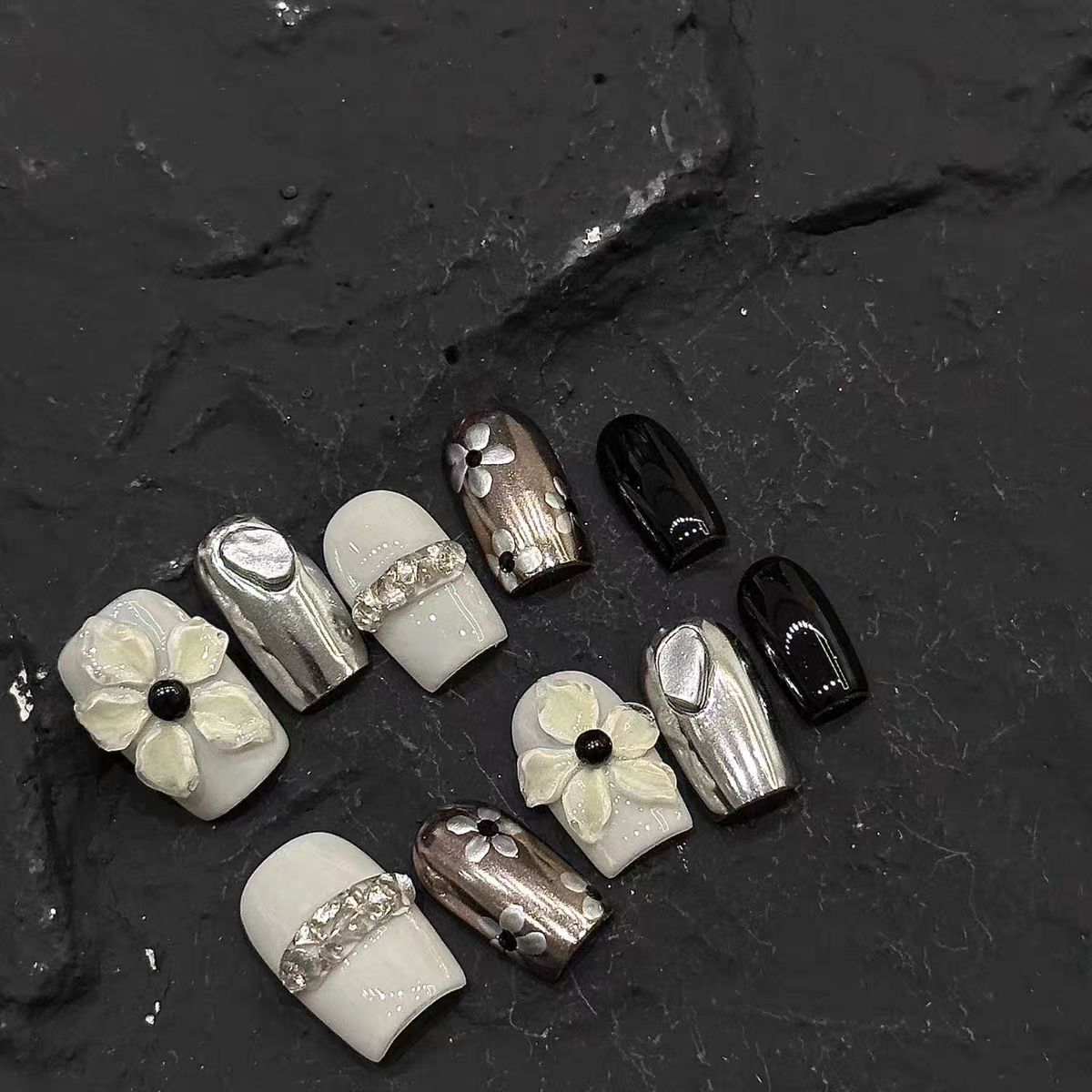 Three-dimensional black ice flower Secondary image