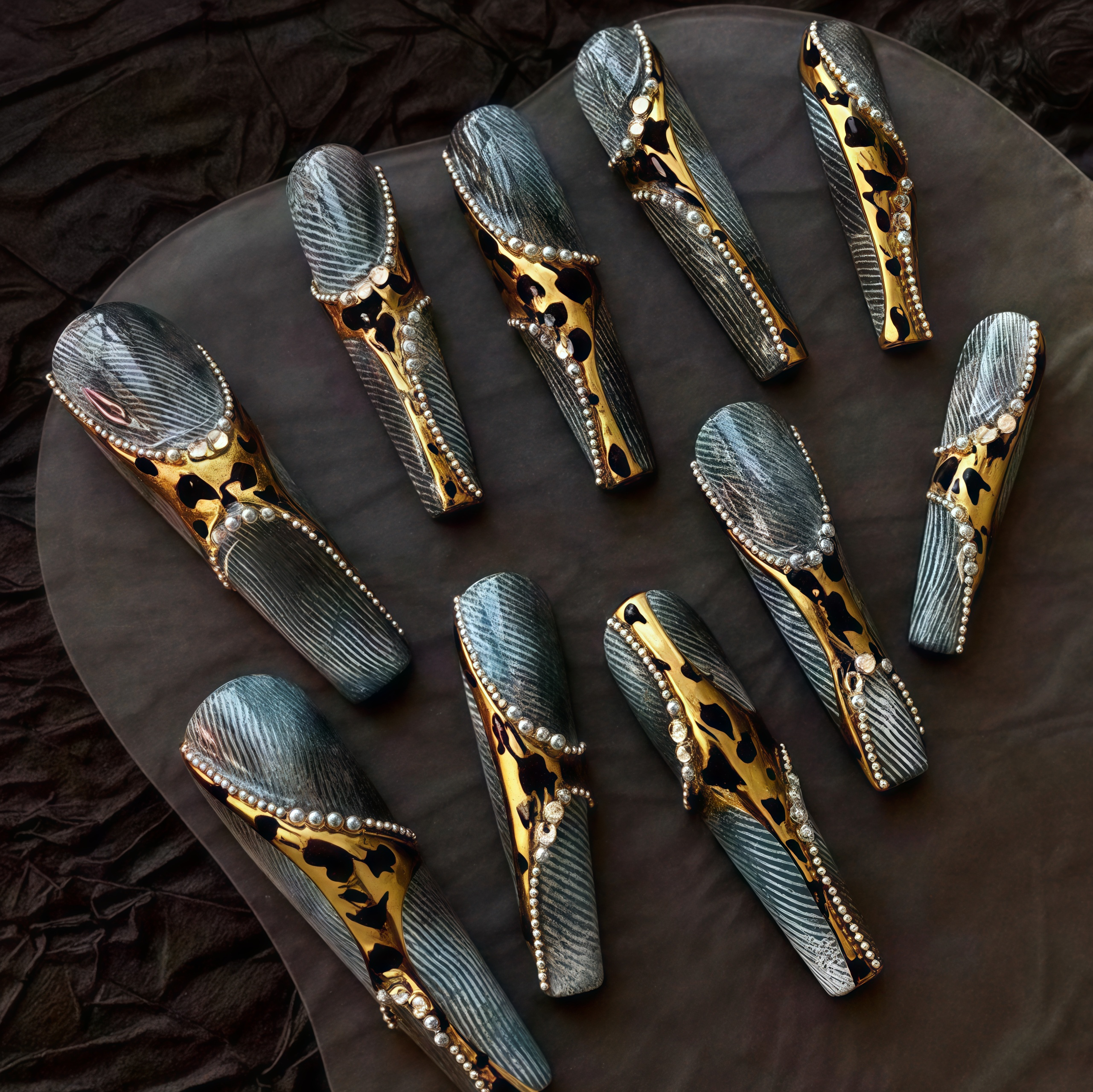 Leopard print denim Secondary image